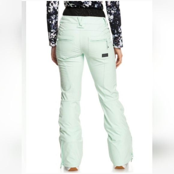 Roxy Rising High Shell Snow Pants in Fair Aqua Women’s Pants NWT - Picture 3 of 9